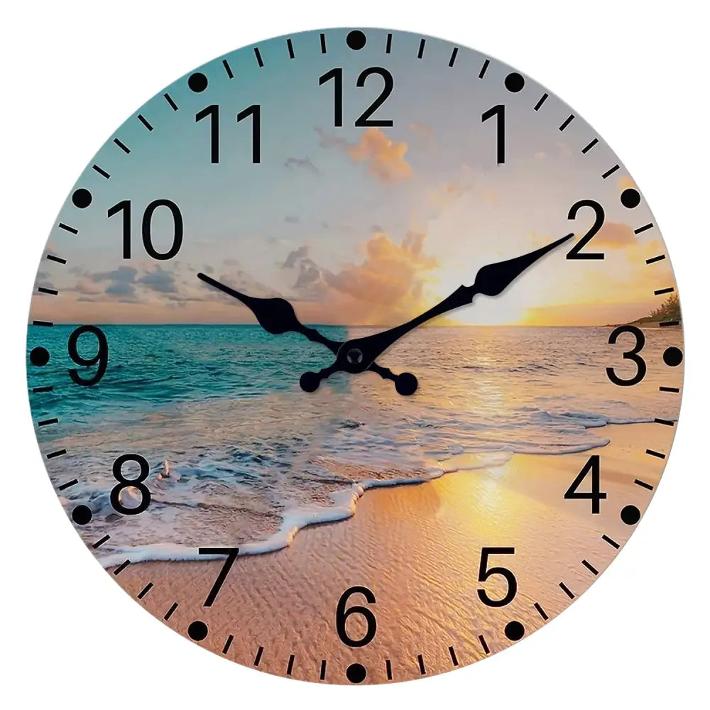 Beach Sunset Wall Clock - 10 inch