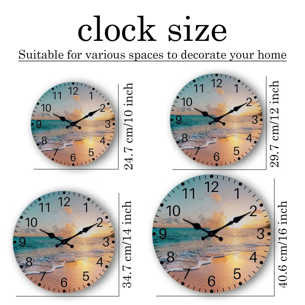 Beach Sunset Wall Clock