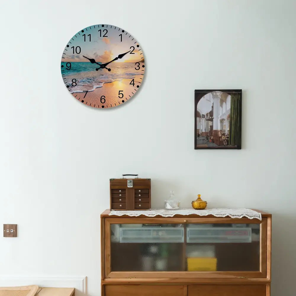 Beach Sunset Wall Clock