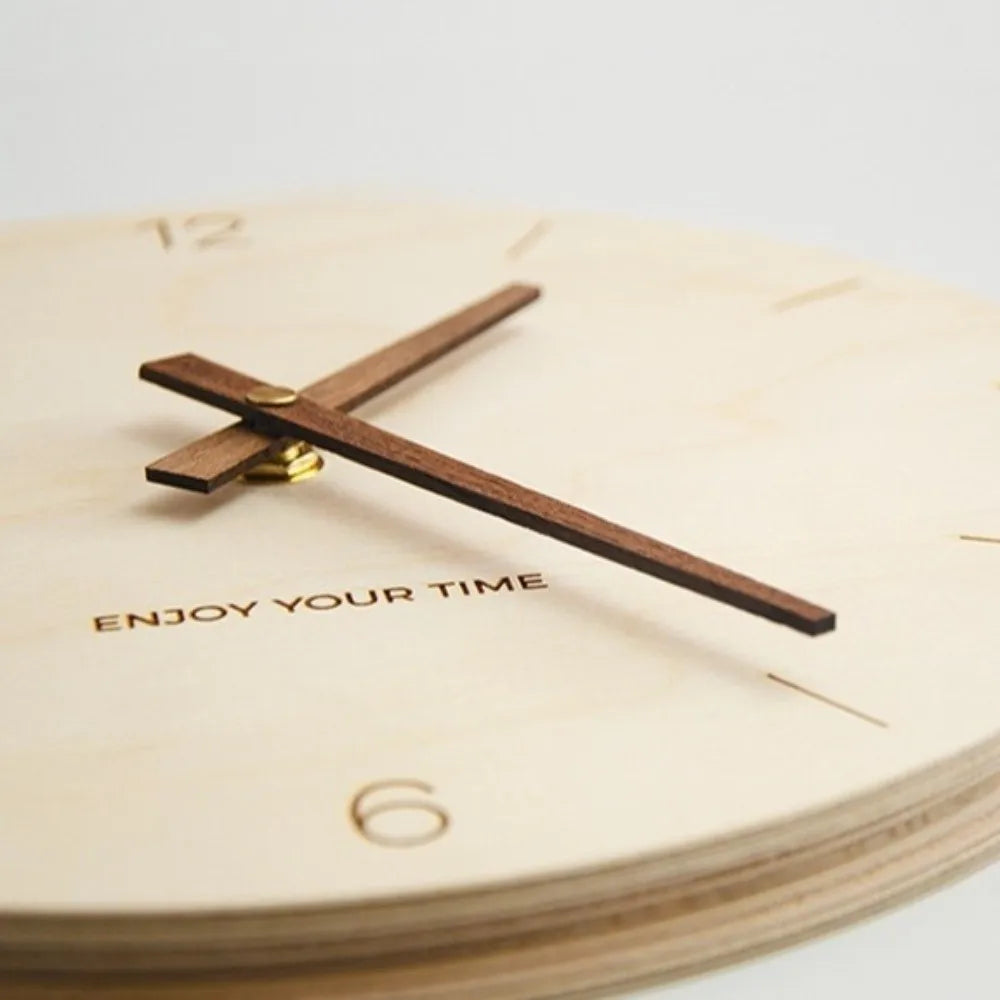 Birch Wooden Wall Clock