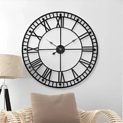 Black Roman Numeral Wall Clock - wall clock