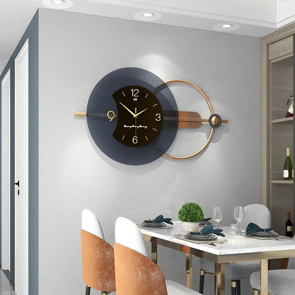 Both size options of the contemporary wall clock displayed side by side