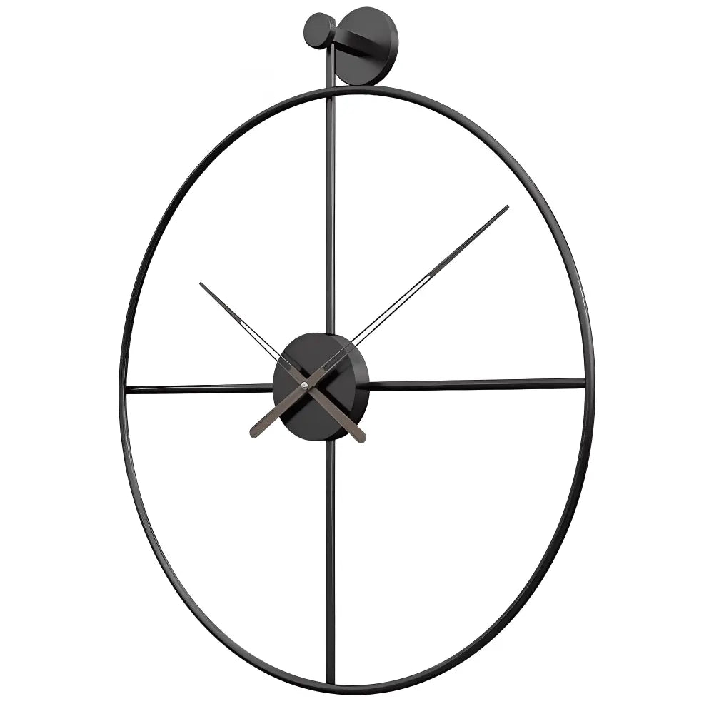 Crossed Circle Design Metal Wall Clock - 50 cm