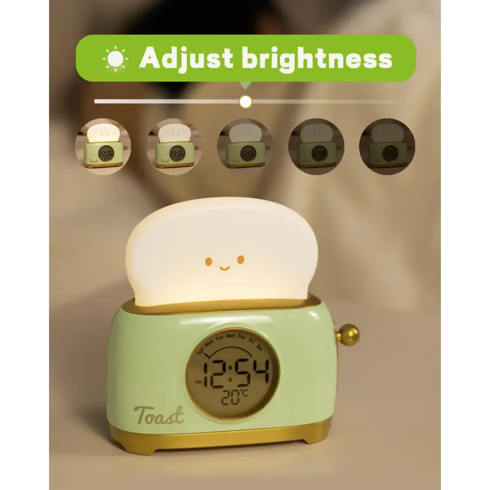 Cute Toast Alarm Clock - wall clock