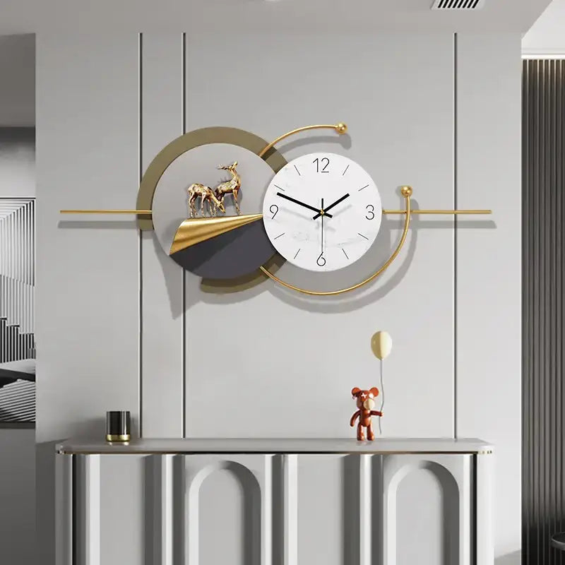 Deer Design Wall Clock (90 cm) - wall clock