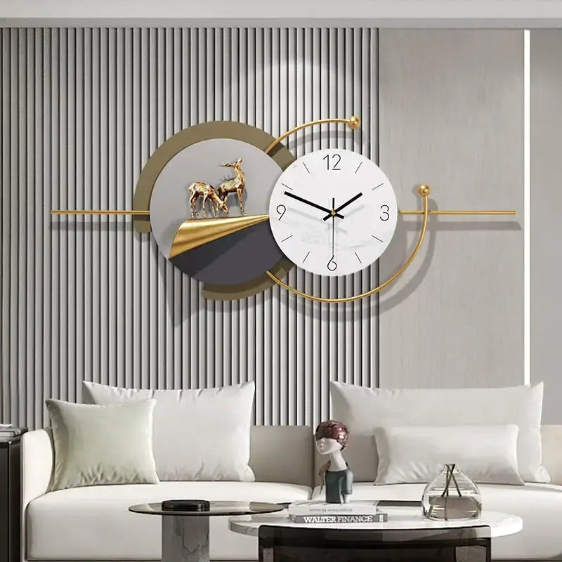 Deer Design Wall Clock (90 cm) - wall clock