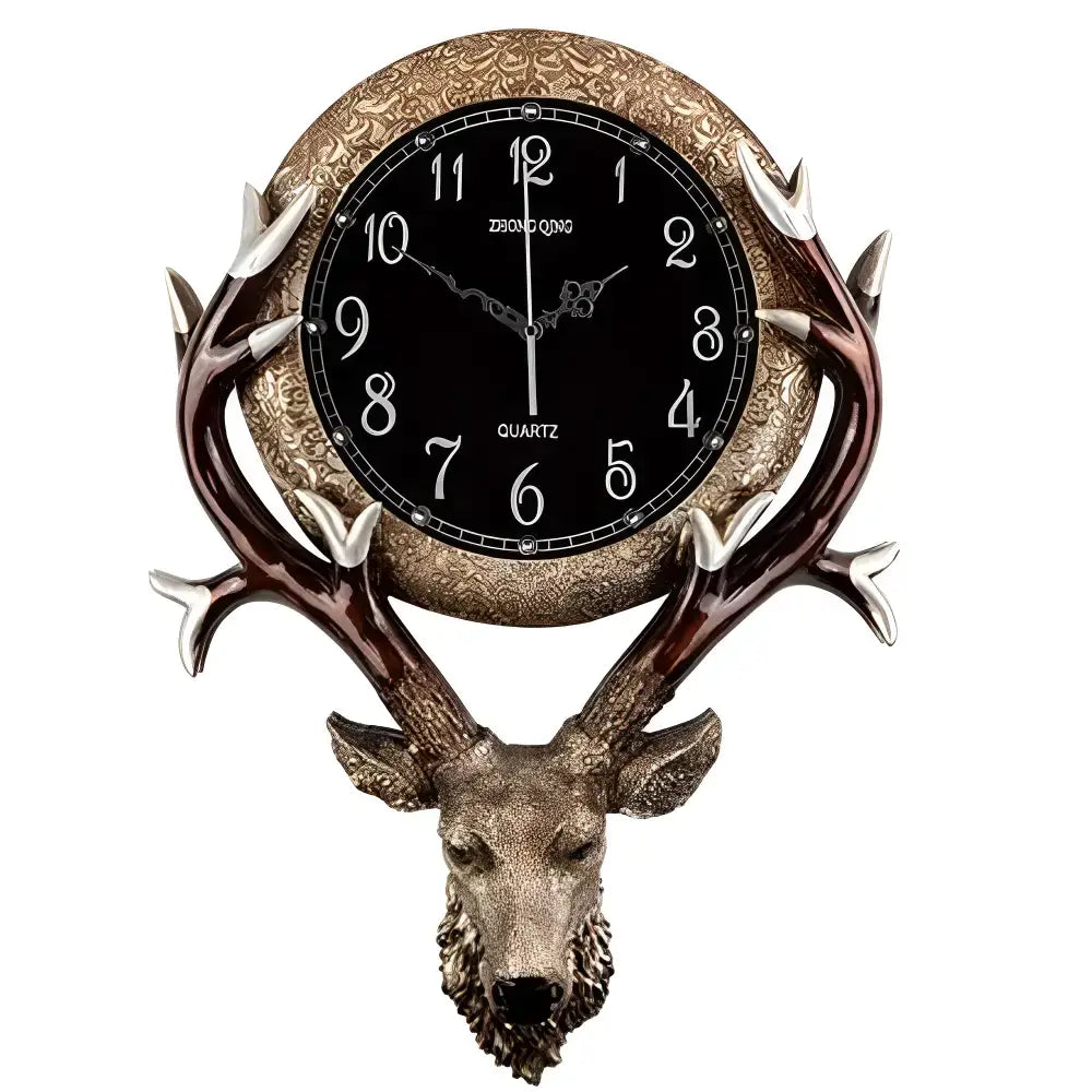 Deer Head Wall Clock Design - cuivrée - wall clock