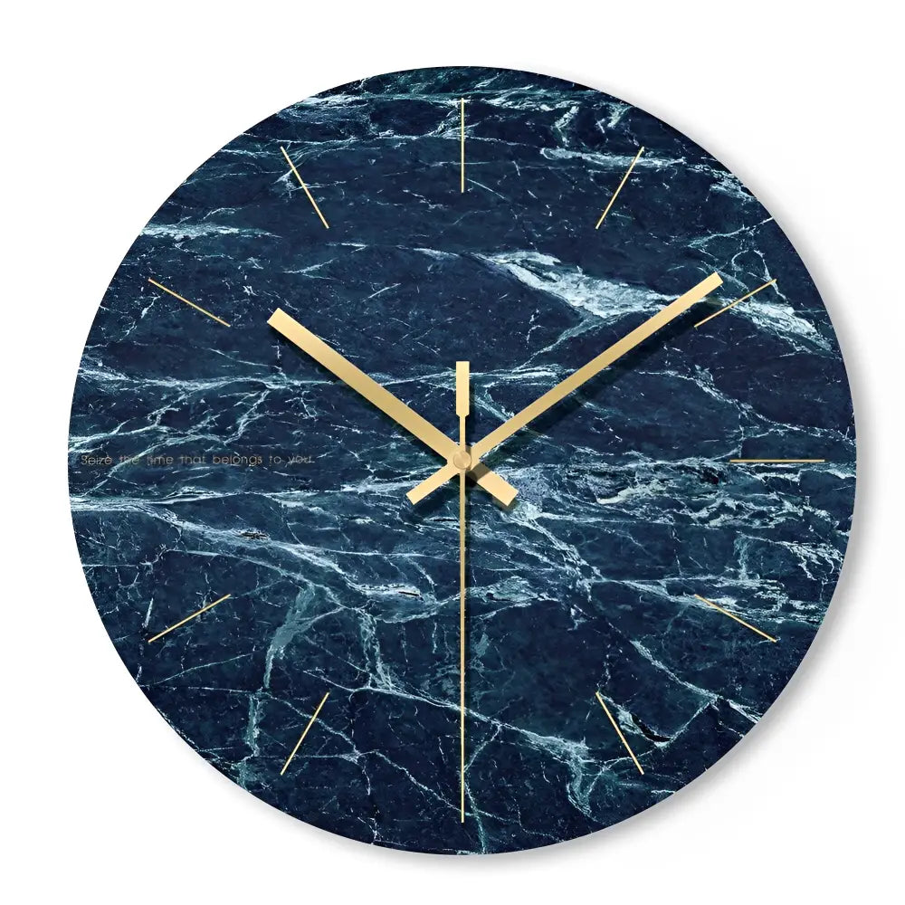 Designer Glass Wall Clock - Silent Quartz, 12 in, European Style