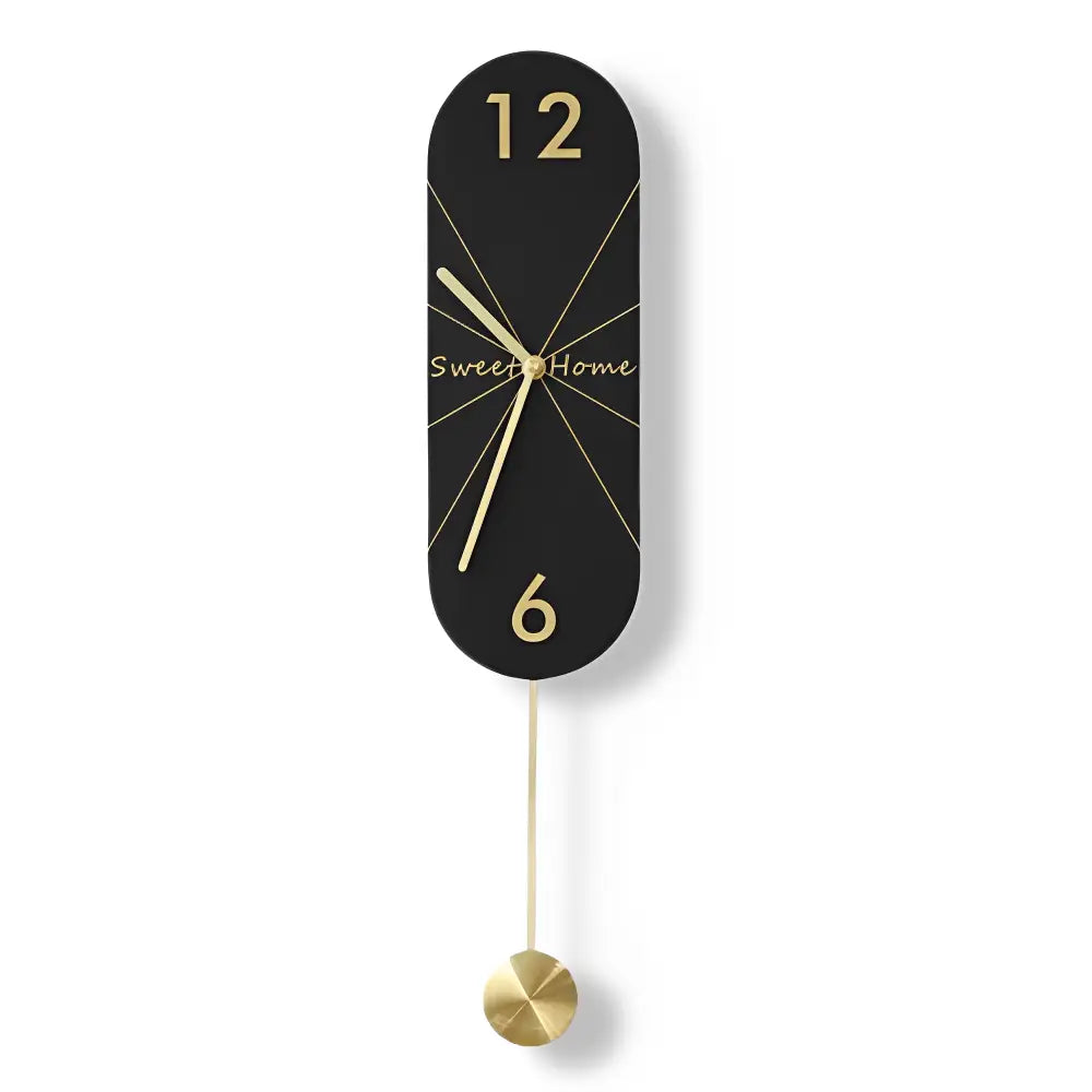 Designer Pendulum Wall Clock - Marble Pattern Acrylic