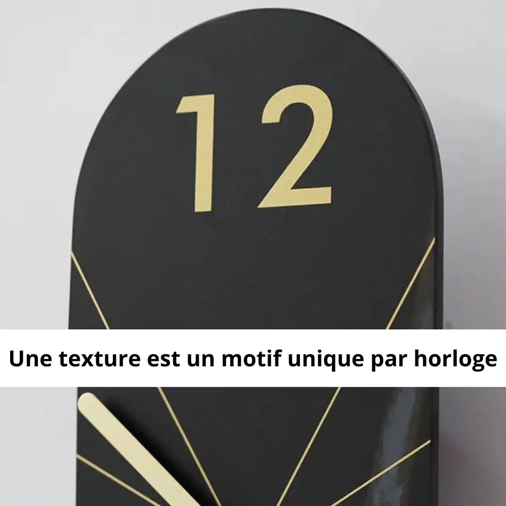 Designer Pendulum Wall Clock - Marble Pattern Acrylic