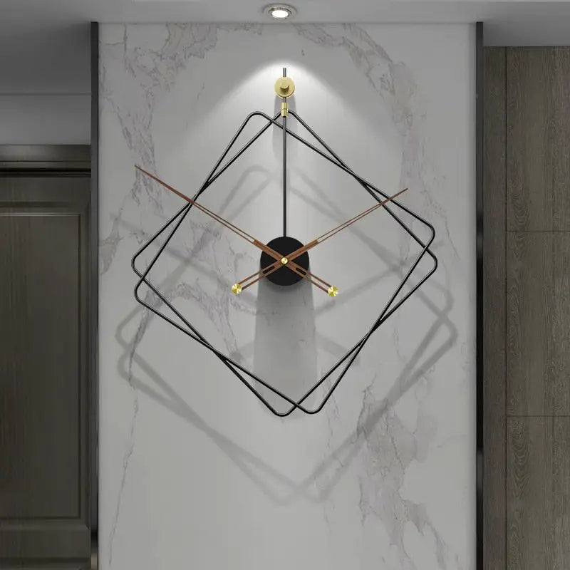 60 cm large metal wall clock with analog hands