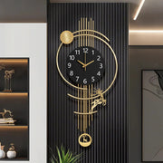 Digital wall clock with clear time and date display mounted in a modern bathroom