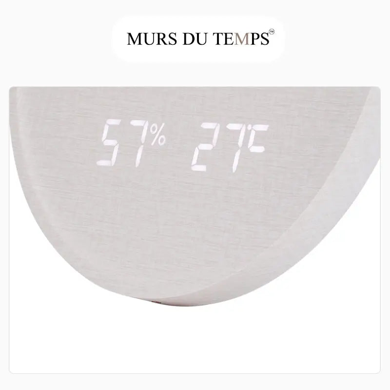 Digital Wood Wall Clock with LED Display - Round or Square