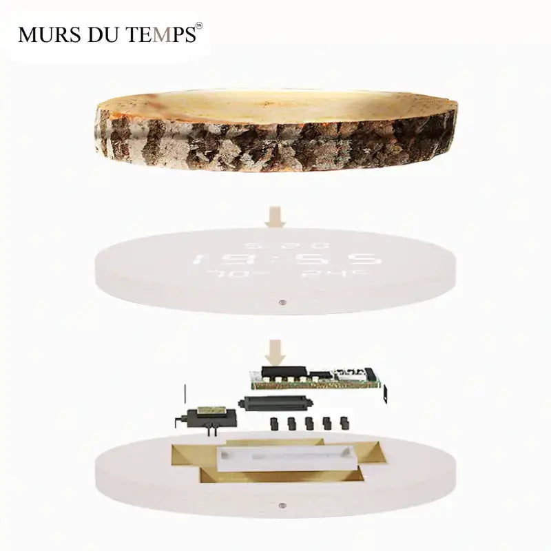 Digital Wooden Wall Clock - wall clock