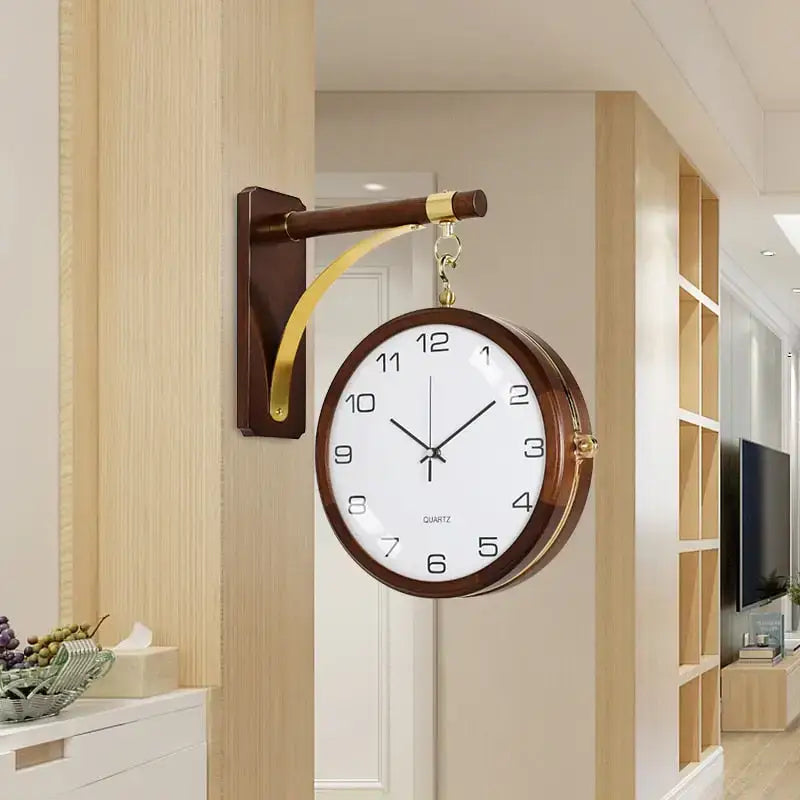 Double-Sided Clock for Living Room Decoration - wall clock