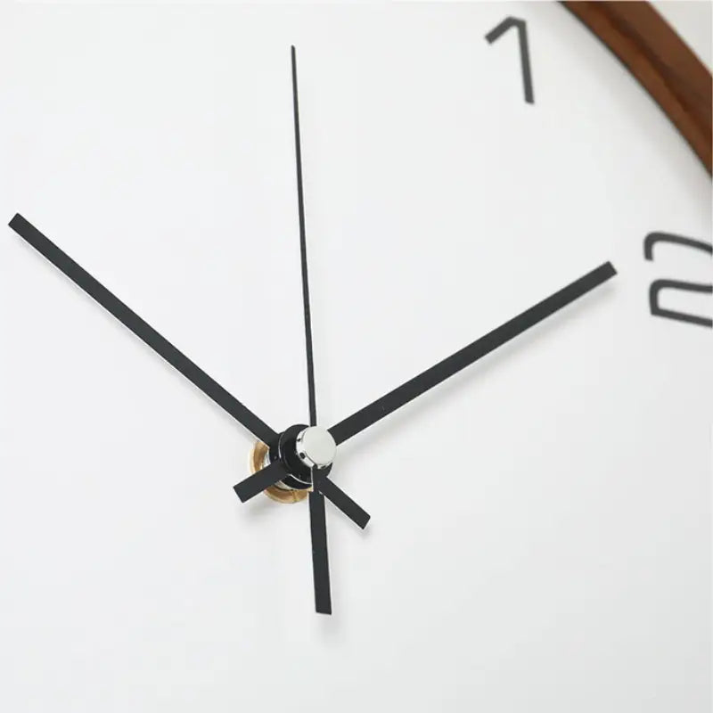 Double-sided wall clock White and Gold finish on neutral background
