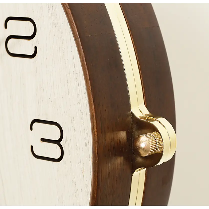 Double-Sided Wooden Wall Clock - Silent Two-Face Design