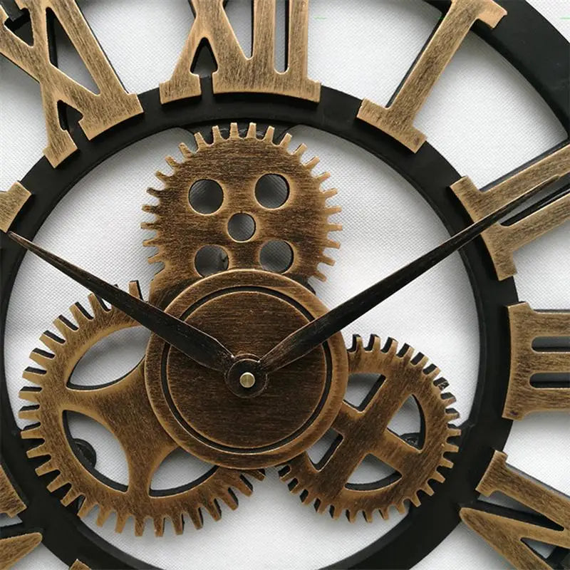 Giant Wooden Wall Clock - 80 cm Silent Quartz