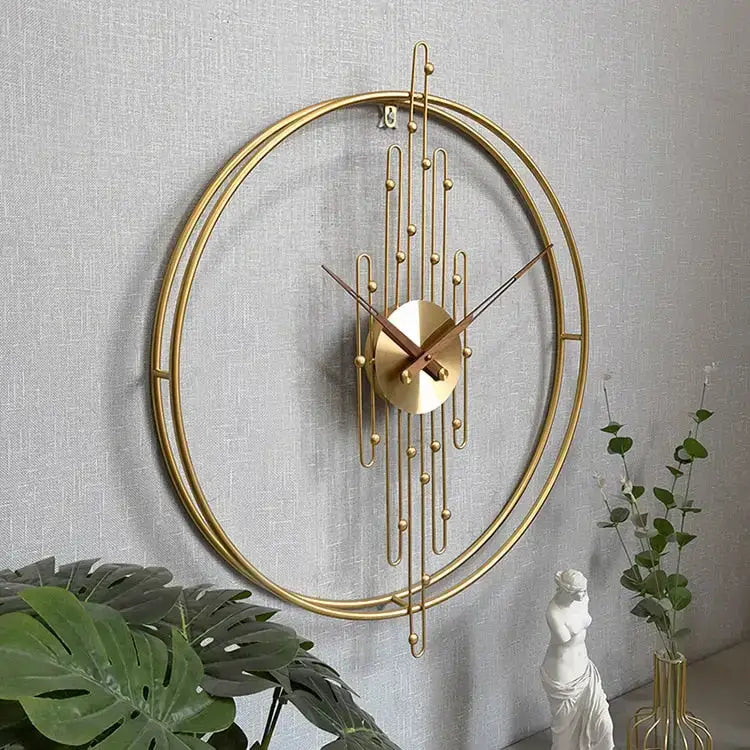 Gold Circle Design Wall Clock - wall clock
