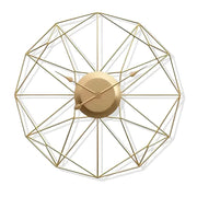 Gold Geometric Wireframe Wall Clock - Dorée - wall clock