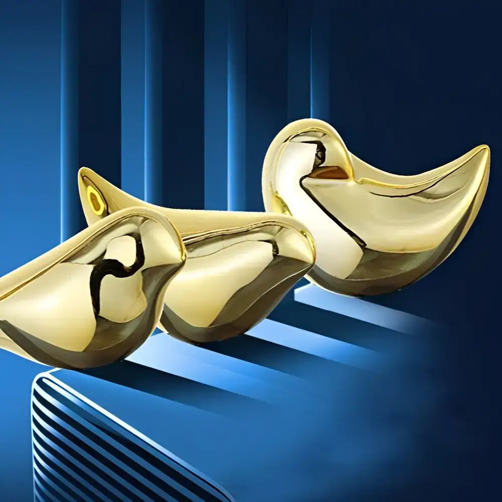 Golden Birds Pendulum Wall Clock - wall clock