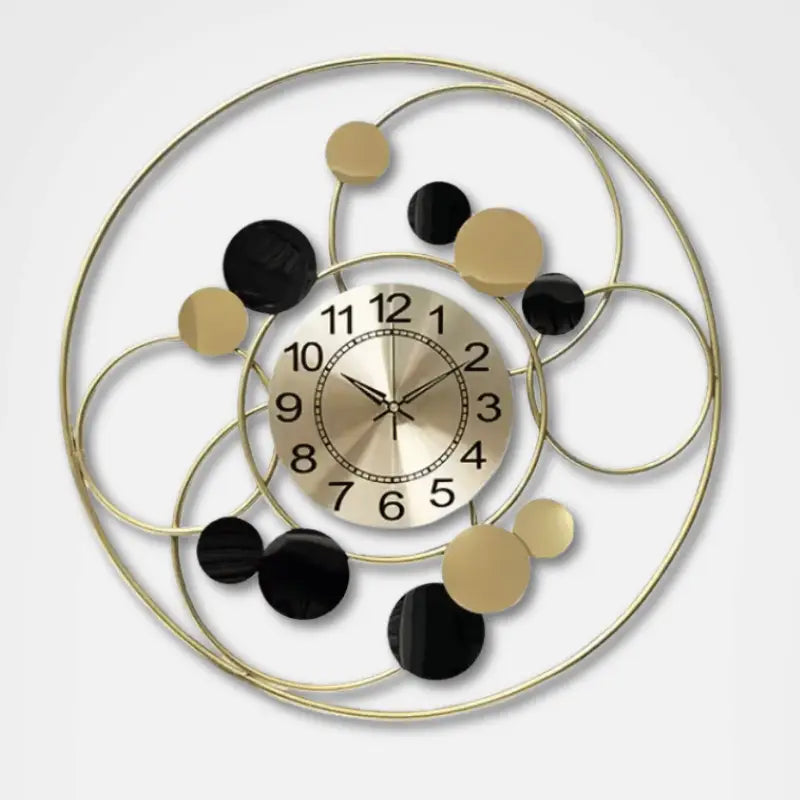 Golden Geometric Wall Clock - wall clock