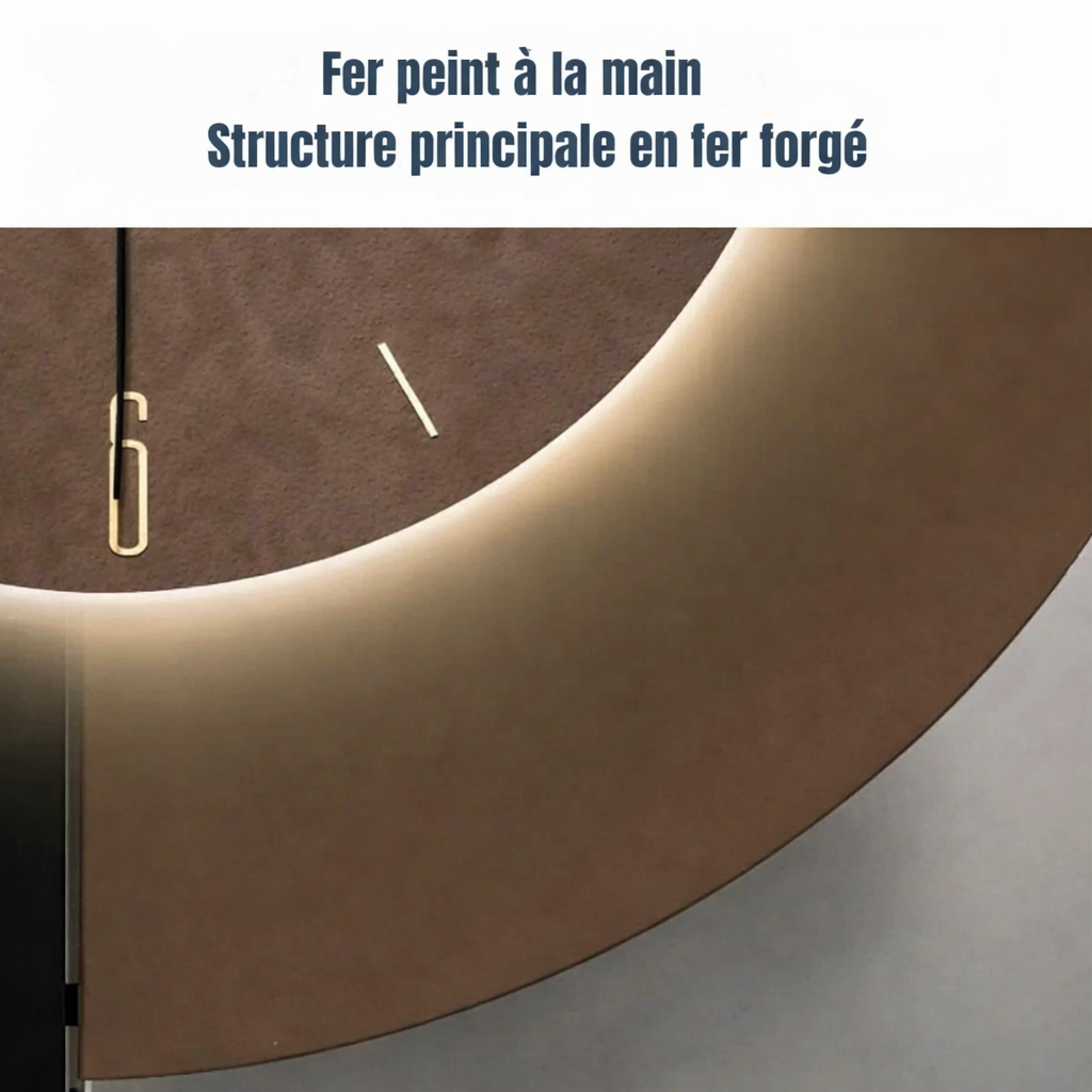 Large LED Wall Clock - Modern Minimalist Metal Design