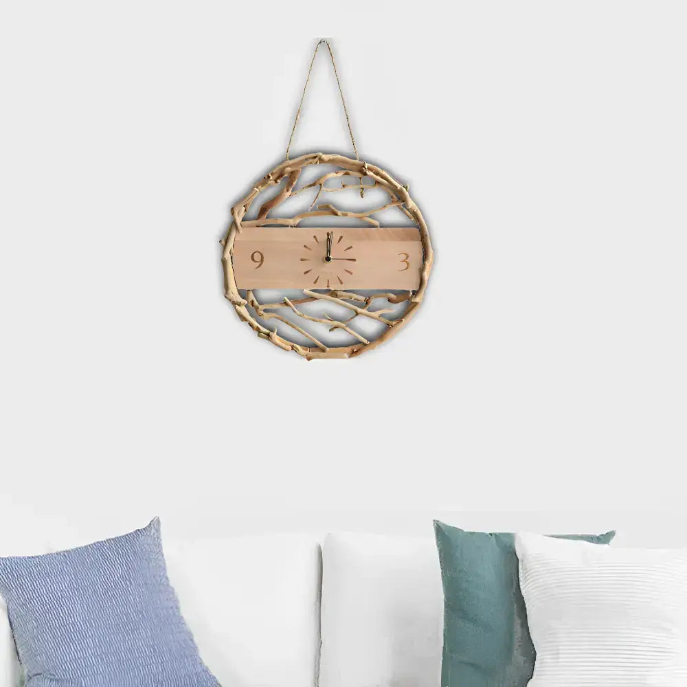 Hanging Wooden Wall clock - wall clock