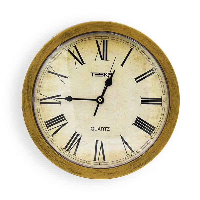 Secret wall clock safe storing jewelry and cash behind clock face