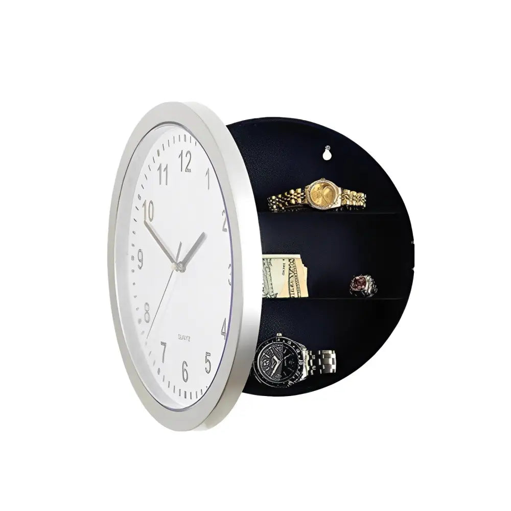 Secret Compartment Wall Clock with Hidden Safe