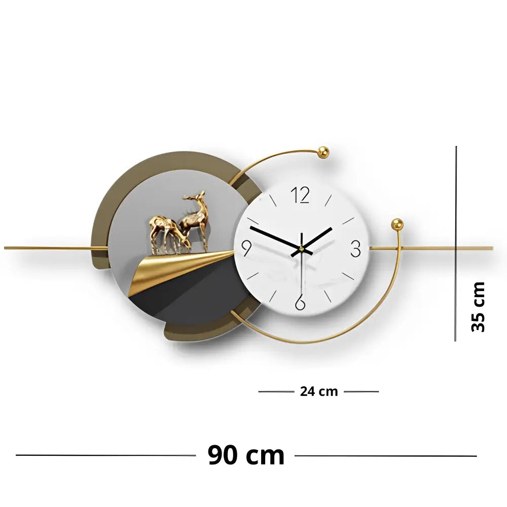 Horloge Murale Design Cerf (90 cm) - Horloges murales