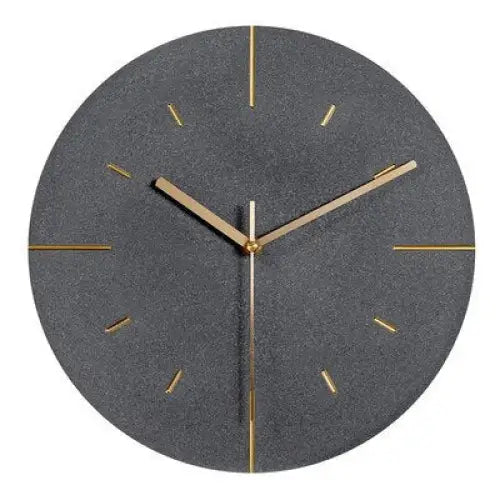 Cement Look Wall Clock - Frameless Modern Design, 30 cm