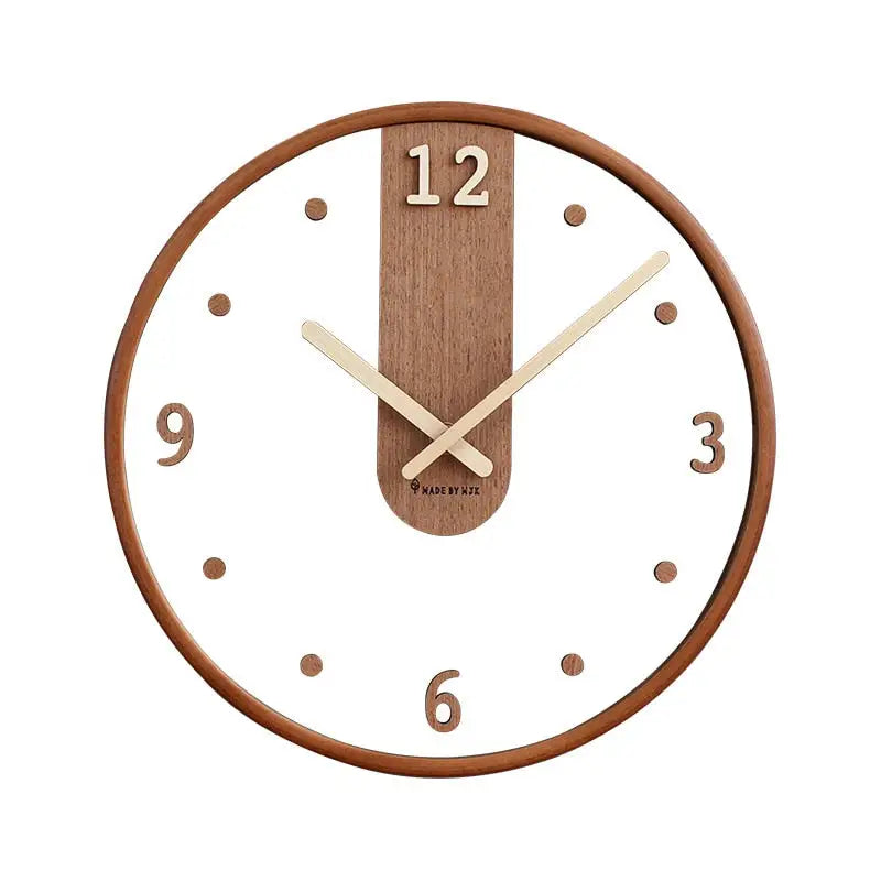 Natural wood and white wood wall clock variants side by side
