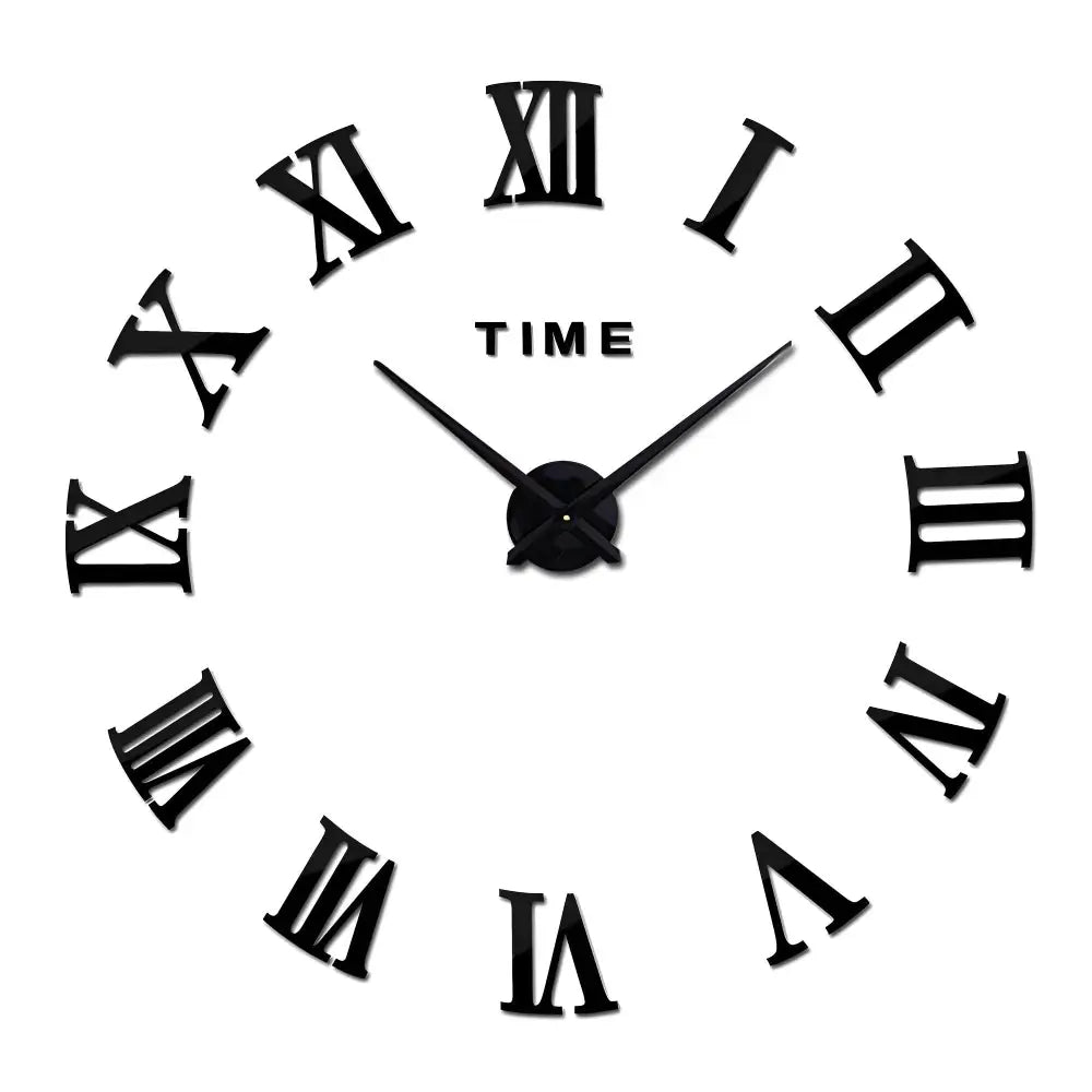 Roman Numeral Wall Clock - Sticker Style | 3 Sizes