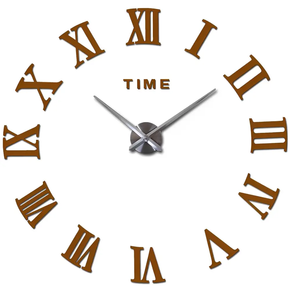 Horloge Murale Stickers Chiffre Romain - Horloges murales - Chocolat / 40 cm