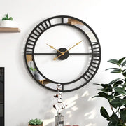 Industrial Clock with Mirror - wall clock