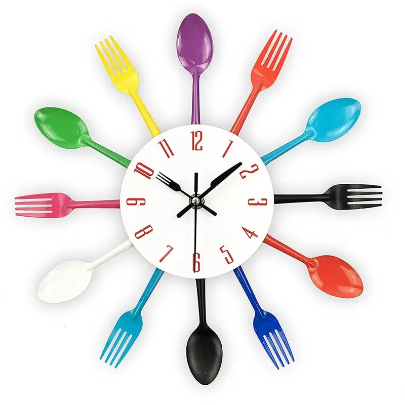 Kitchen Wall Clock - Silent Quartz Metal Clock 30 cm