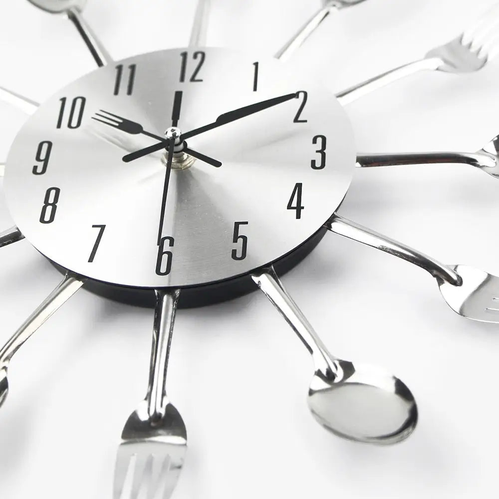 Copper finish kitchen wall clock close-up detail