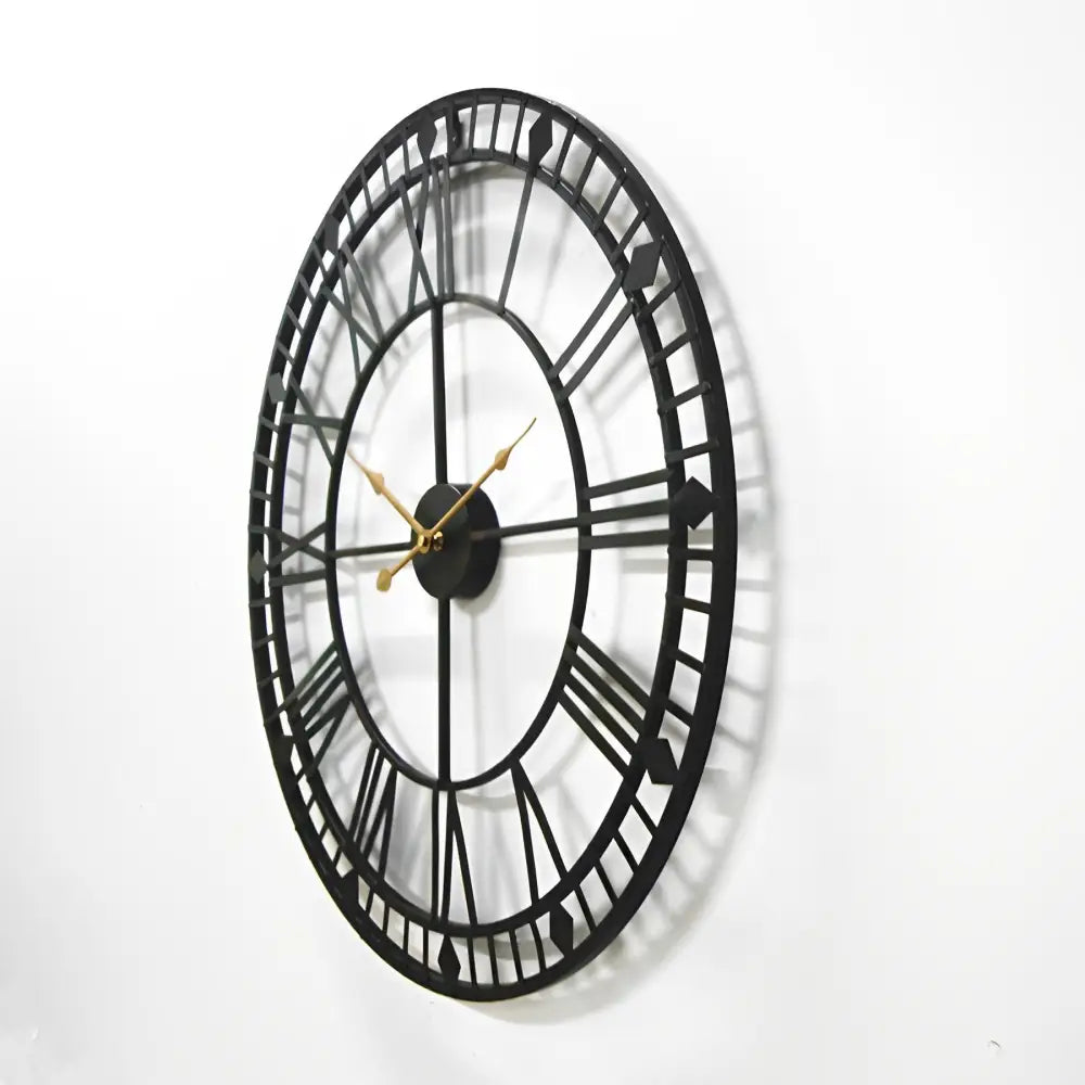 Oversized 80 cm wall clock displayed in a modern living room
