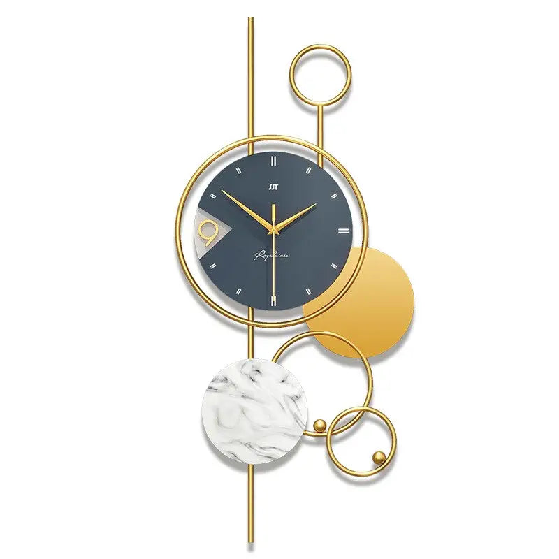 Large Contemporary Geometric Wall Clock - Silent Sweep