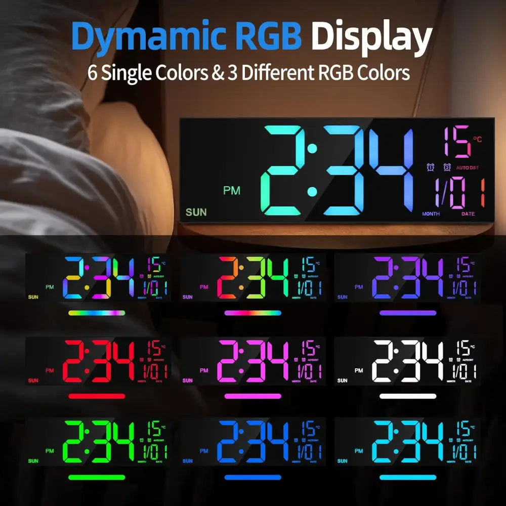 Large Digital Wall Clock