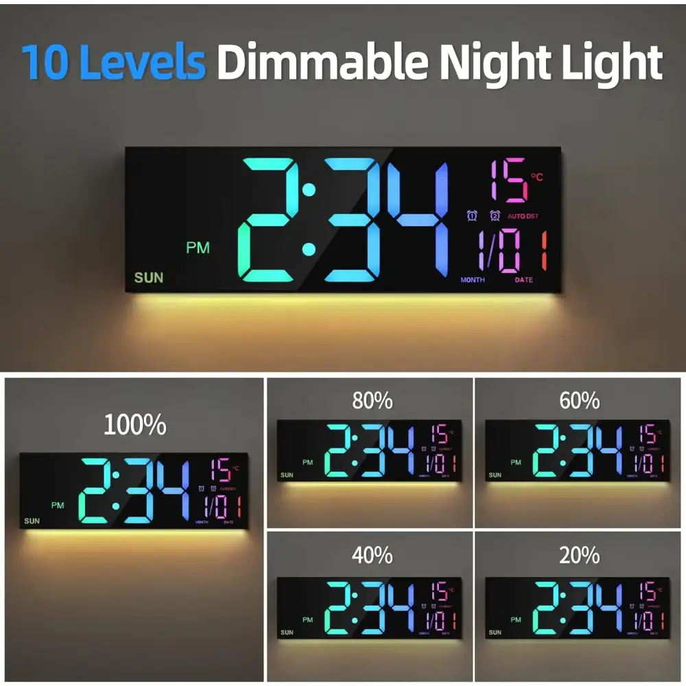 Large Digital Wall Clock