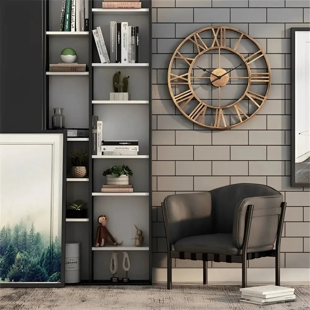 Side profile of slim 1.2 cm metal wall clock