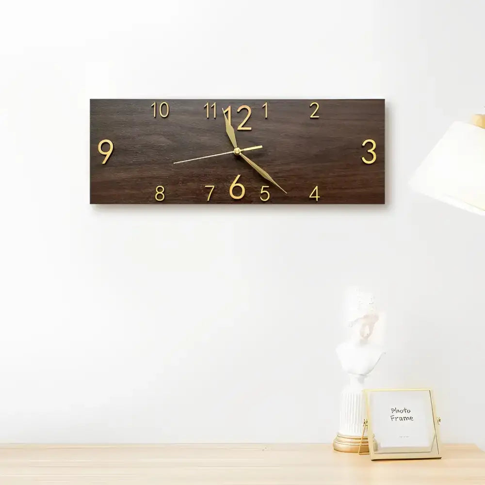 Large Wood-Look Wall Clock - wall clock