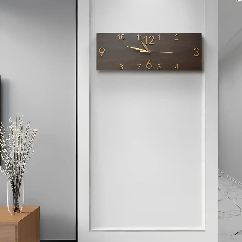 Large Wood-Look Wall Clock - wall clock