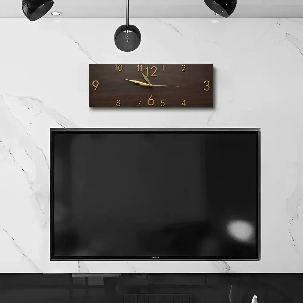 Large Wood-Look Wall Clock - wall clock