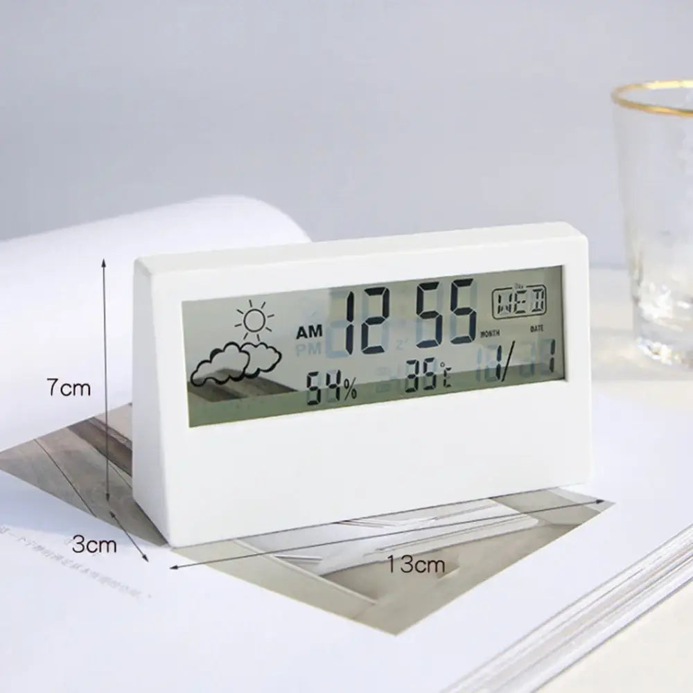 LCD Weather Alarm Clock - wall clock
