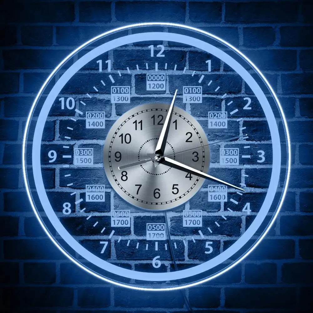 silent quartz wall clock with luminova LED feature