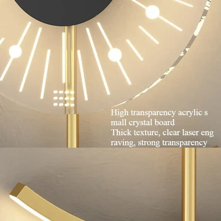 LED Crescent Moon Wall Clock Lamp
