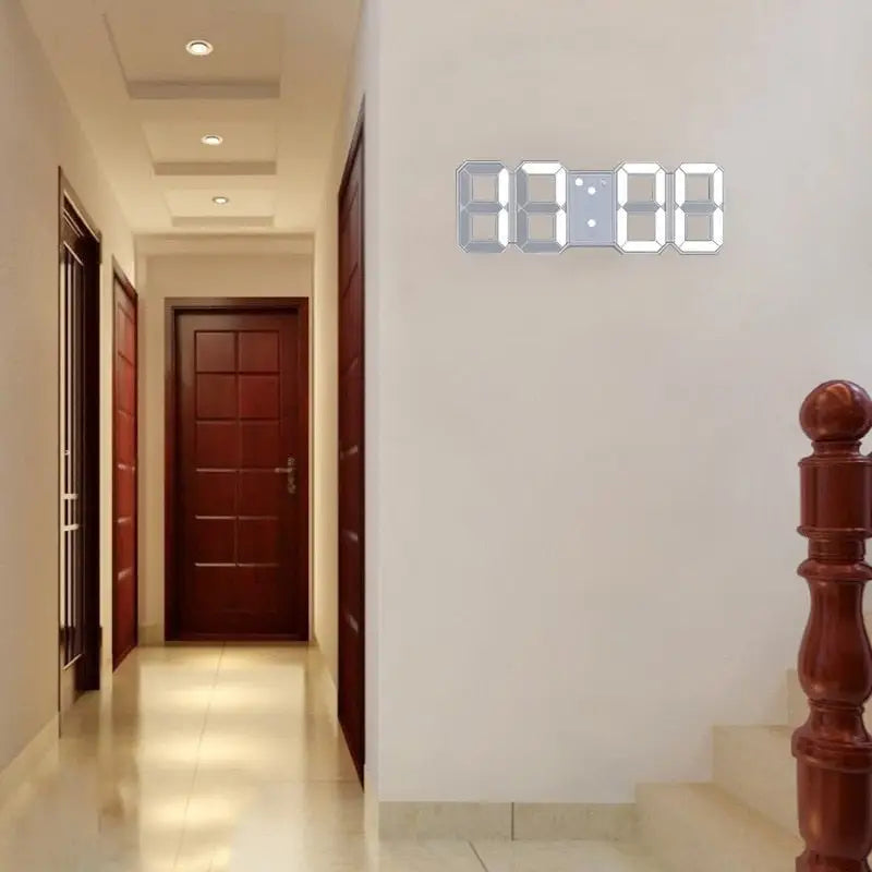 LED Digital Wall Clock with Alarm, Temperature and Date Display